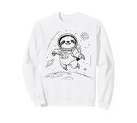 Felice Bradipo Astronauta Space Explorer Cosmic Journey Felpa