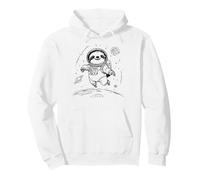 Felice Bradipo Astronauta Space Explorer Cosmic Journey Felpa con Cappuccio