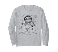 Felice Bradipo Astronauta Space Explorer Cosmic Journey Maglia a Manica