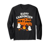 Felice Campoween Campoween Zucca Halloween Ghost Campfire Maglia a Manica