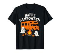 Felice Campoween Campoween Zucca Halloween Ghost Campfire Maglietta