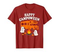 Felice Campoween Campoween Zucca Halloween Ghost Campfire Maglietta