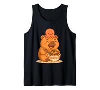 Felice Capybara Mangiare Takoyaki con Polpo Kawaii Capybara Canotta