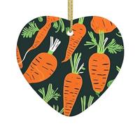 Felice carota senza soluzione di continuità stampa Decorazioni, squisite decorazioni a forma di cuore in ceramica per alberi di vacanza o case