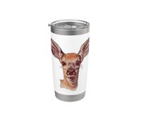 Felice Cervo Cervo Cercare Gli Amanti Della Foresta E Animali Bicchiere termico in acciaio inox doppia parete