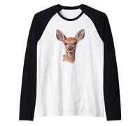 Felice Cervo Cervo Cercare Gli Amanti della Foresta E Animali Maglia con Maniche Raglan