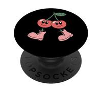 Felice Cherry Boots Carino Cartoon Divertente PopSockets PopGrip Adesivo