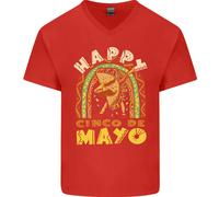 Felice Cinco De Mayo Giorno Messico Maglietta In Cotone A V Per Uomo