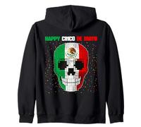 Felice Cinco De Mayo Messicano Sugarskull Brick Builder Fiesta Felpa con Cappuccio