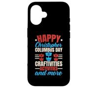 Felice Columbus Day USA Navigator Nave Cristoforo Colombo Custodia per iPhone 16