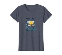 Felice Come Un Vongole Carino Ocean Pun Maglietta, Donna, Pervinca, XL