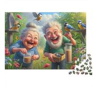 Felice coppia anziana Rompicapo 1000 Pezzi In puzzle in Cartone Premium,Un Puzzles Per Giochi Di Puzzle Per Lo Sviluppo Cognitivo,Ideale Per Passatempo Per Anziani,Il Puzzle Più Venduto 52x38cm/100
