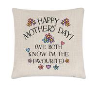 Felice Della Mamma Giorno We Entrambi Know I'M The Favorito Lino Cuscino Cover