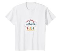 Felice di Essere Incluso - Celebrazione della diversità Maglietta, Bambini, Bianco, 6 Anni