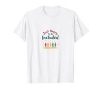 Felice di Essere Incluso - Celebrazione della diversità Maglietta, Uomo, Bianco, 4XL