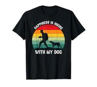 Felice di Fare Trekking con Il Mio Cane Maglietta