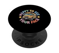 Felice Di Vedere Il Tuo Face Bus Autista Studenti Scuola Bus PopSockets PopGrip Adesivo