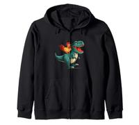 Felice Dinosauro Pollo Look Felpa con Cappuccio