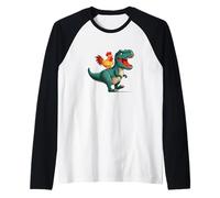 Felice Dinosauro Pollo Look Maglia con Maniche Raglan