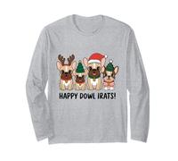 Felice Dowl Irats Divertente Bulldog Francese Maglia a Manica