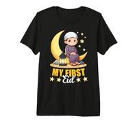 Felice Eid Mubarak Ragazzi Il Mio Primo Eid al Fitr Eid al Adha Maglietta Premium