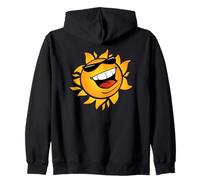 Felice Estate Sole con Un Grande Sorriso Cartone Animato Felpa con Cappuccio
