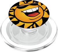 Felice estate sole con un grande sorriso cartone animato PopSockets PopGrip per MagSafe