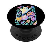Felice Fantasma Zucca Halloween Vibes Arte PopSockets PopGrip Adesivo