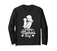 Felice Festa Della Mamma Per La Mamma Silhouette Graphic Abbigliamento Maglia a Manica