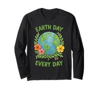 Felice Giornata della Terra Ogni Giorno Ambiente Giornata Floreale Terra 2025 Maglia a Manica