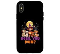 Felice Halloween Cane Proprietario Spettrale Cucciolo Trucco O scherzetto Custodia per iPhone X/XS