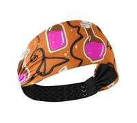 Felice Halloween Pozione Magica Arancione Raffreddamento donne fasce elastiche per il sudore per la testa per il trucco basket make up Uso quotidiano diademas deportivas para mujer