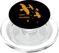 Felice Halloween Ravens In Volo Vettore Silhouette Arancione PopSockets PopGrip per MagSafe