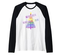 Felice Holi-Gays! Albero di Natale Arcobaleno del Gay Pride Maglia con Maniche Raglan