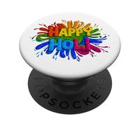 Felice Holi Per Donne Uomini Bambini Colore India Hindu Regali Divertente PopSockets PopGrip Adesivo