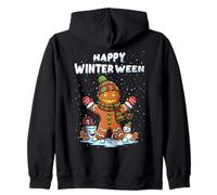 Felice Inverno Halloween Natale Creepy Snow Man Felpa con Cappuccio