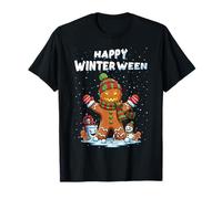 Felice Inverno Halloween Natale Creepy Snow Man Maglietta