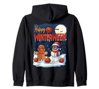 Felice Inverno Inverno Halloween Natale Winterween Felpa con Cappuccio
