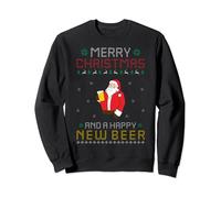 Felice Natale e un Felice Nuovo Birra Ugly Natale Maglione Felpa