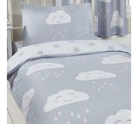Felice Nuvole Stars Singolo Copripiumino e Federa Set Camera Reversibile