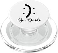 Felice o triste decidi sorriso accigliato divertente per uomini donne PopSockets PopGrip per MagSafe