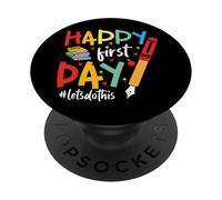 Felice primo giorno di scuola - insegnante colorato torna a scuola PopSockets PopGrip Adesivo