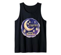 Felice Ramadan Marhaba per i Musulmani Crescent Moon Lantern Canotta