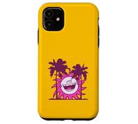 Felice Ridere Sole Dietro 2 Palme Vacanza Fumetto Fumetto Divertimento Custodia per iPhone 11