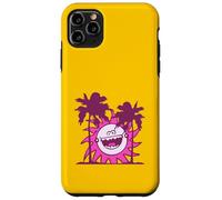 Felice Ridere Sole Dietro 2 Palme Vacanza Fumetto Fumetto Divertimento Custodia per iPhone 11 Pro Max