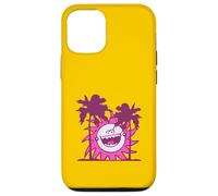 Felice Ridere Sole Dietro 2 Palme Vacanza Fumetto Fumetto Divertimento Custodia per iPhone 12/12 Pro