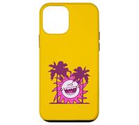 Felice Ridere Sole Dietro 2 Palme Vacanza Fumetto Fumetto Divertimento Custodia per iPhone 12 mini