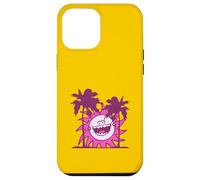 Felice Ridere Sole Dietro 2 Palme Vacanza Fumetto Fumetto Divertimento Custodia per iPhone 12 Pro Max