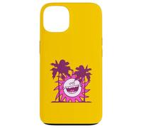 Felice Ridere Sole Dietro 2 Palme Vacanza Fumetto Fumetto Divertimento Custodia per iPhone 13
