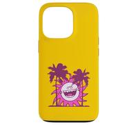 Felice Ridere Sole Dietro 2 Palme Vacanza Fumetto Fumetto Divertimento Custodia per iPhone 13 Pro